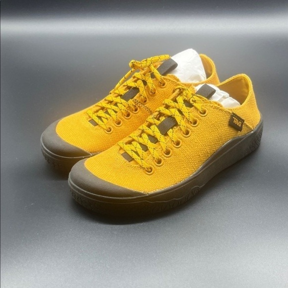 Teva Sneakers Womens 5 Geotrecca Low Mustard Yellow Canvas 1134361 NEW